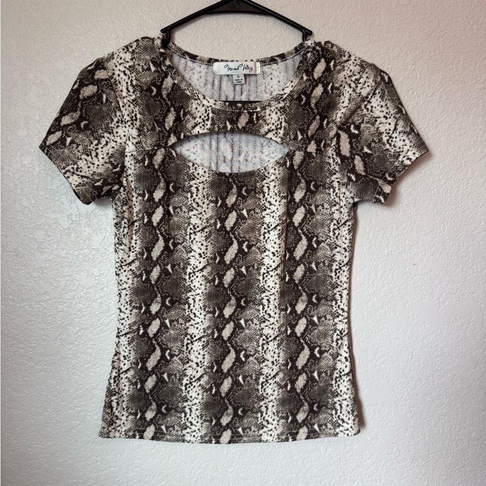 Stylish Snake Print Blouse